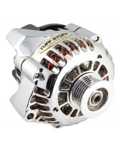 1998-2001 Camaro Alternator; 175 AMP Upgrade; 1-Wire Or OEM Wire; 6 Groove Pulley; Aluminum; Polished;
