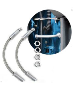 Camaro  Door Jamb Wire Loom Braided Stainless Steel, Nautural, 12"