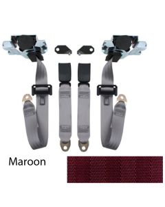 1982-1992 Camaro Front Seat Belt Kit Maroon