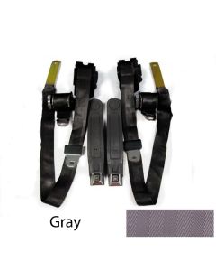 1975-1981 Camaro Seat Belt Set, Gray  , With Factory Buckles