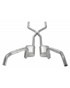 1967-1969  Camaro  Split Rear Dual Exit 3.0 in Intermediate And Tail Pipes Race Pro MufflersPypes Exhaust