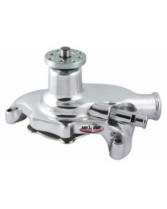 1967-1971 Chevrolet Camaro Platinum SuperCool Water Pump; 5.625 in. Hub Height; 5/8 in. Pilot; Short; Flat Smooth Top And No Top Threaded Water Port; Polished; 1353NB