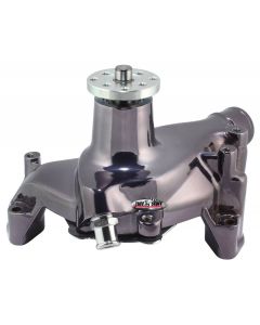 1969-1992 Chevrolet Camaro Platinum SuperCool Water Pump; 6.937 in. Hub Height; 5/8 in. Pilot; Long; Flat Smooth Top; Black Chrome; 1448NA7