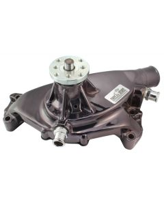 1967-1972 Chevrolet Camaro Platinum SuperCool Water Pump; 5.750 in. Hub Height; 5/8 in. Pilot; Short; Flat Smooth Top And (2) Threaded Water Ports; Black Chrome; 1495NA7