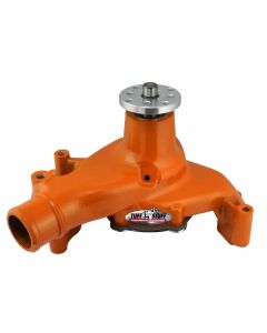 1969-1986 Chevrolet Camaro Platinum SuperCool Water Pump; 6.937 in. Hub Height; 5/8 in. Pilot; Long; Aluminum Casting; Orange Powdercoat w/Chrome Accents; 1511NCORANGE