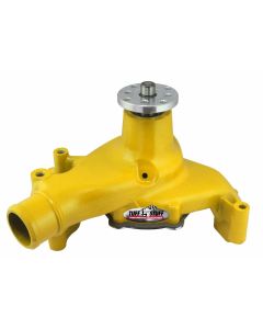 1969-1986 Chevrolet Camaro Platinum SuperCool Water Pump; 6.937 in. Hub Height; 5/8 in. Pilot; Long; Aluminum Casting; Yellow Powdercoat w/Chrome Accents; 1511NCYELLOW