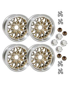 1978-81 CAMARO 15 X 8 CAST ALUMINUM GOLD SNOWFLAKE WHEEL KIT
