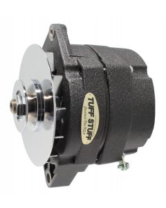 1967-1971 Camaro Alternator; 80 AMP; OEM Wire; V Groove Pulley; External Regulator; Black Wrinkle;