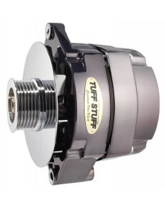 1973-1983 Camaro Alternator; 100 AMP; OEM Or 1 Wire; 6 Groove Serpentine Pulley; Black Chrome;