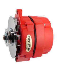 1973-1983 Camaro Alternator; 100 AMP; OEM Or 1 Wire; V Groove Pulley; Red Powdercoat w/Chrome Accents;