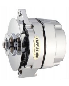 1973-1983 Camaro Alternator; 140 AMP; OEM Or 1 Wire; V Groove Pulley; Chrome;