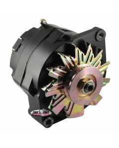 1973-1983 Camaro Alternator; 100 AMP; OEM Or 1 Wire; V Groove Pulley; Black Primer Powdercoat;