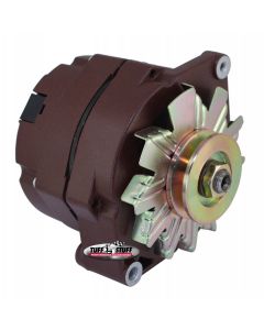 1973-1983 Camaro Alternator; 100 AMP; OEM Or 1 Wire; V Groove Pulley; Red Oxide Powdercoat;