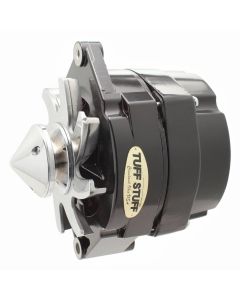 1973-1979 Camaro Silver Bullet Alternator; 100 AMP; OEM Or 1 Wire; V Groove Bullet Pulley; 4.85 in. Case Depth; Lower Mount Boss 2 in. Long; Black; 9 Clocking;