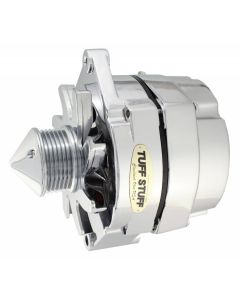 1973-1983 Camaro Silver Bullet Alternator; 140 AMP; OEM Or 1 Wire; 6 Groove Pulley; 4.85 in. Case Depth; Lower Mount Boss 2 in. Long; Polished;