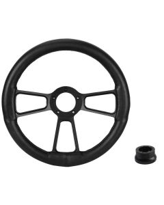 1970-1981 Camaro Black Leather  Wrapped 14 Inch Sport Steering Wheel

