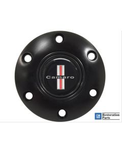 1985-1992 Camaro Black Horn Button With Camaro Tri-Bar Emble