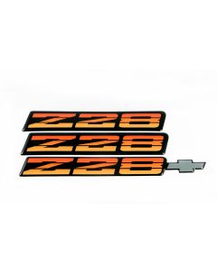 1982-1987 Camaro Tri Color Gold Z28 Emblem Set of 3
