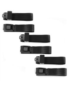 1982 -1992 Camaro  Standard 2point  Black Lap Rear  Bench Seat Belt Kit - 3 Belts