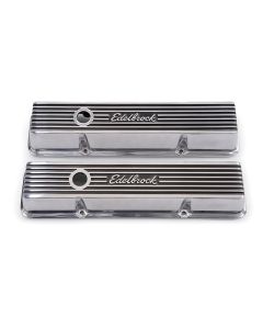 1967-1986 Camaro Edelbrock 4262 Valve Cover; Elite Ii; Chevy; 262-400 C.I.D V8; Low Profile; Polished	