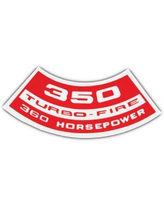 1965-1972 Chevy 350/360HP Turbo Fire Air Cleaner Decal