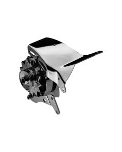 Alt. Bracket; Fits SB Chevy 69-Up; Top Bracket Bolts to Water Neck;Chrome Steel