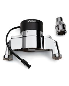 Electric Engine Water Pump; Aluminum; Chrome Finish; Fits SB Chevy Engines