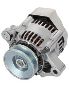 Mini Alternator; 50+ AMP; 1-Wire Style; V-Belt Pulley; Polished Finish; 100% New
