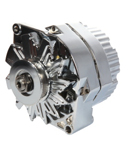 Alternator; GM 73-86 with Internal Regulator; Machined Pulley; Chrome; 100% New