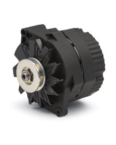Alternator; 100 AMP; GM 1-Wire Style; V-Belt Pulley; Black Crinkle; 100% New