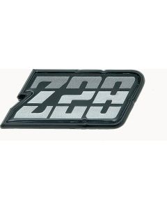 Camaro Gas Door Emblem, Z28, Silver, 1980-1981