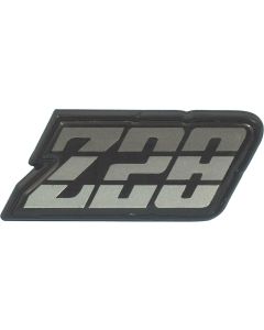 Camaro Gas Door Emblem, Z28, Charcoal, 1980-1981