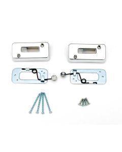 Camaro Headrest Escutcheons & Lock Brackets, Chrome, 1969