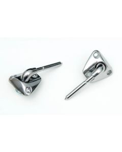 Camaro Sunvisor Brackets, Without T-Top Option, Chrome, 1982-1992