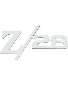 Camaro Fender Emblems, "Z28" Plain, Stainless Steel, 1967-1969