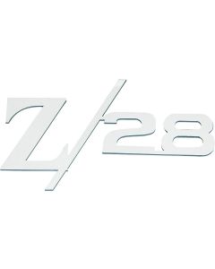 Camaro Rear Panel Emblem, "Z28" Plain, Stainless Steel, 1967-1969