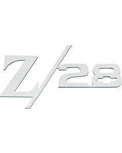 Camaro Rear Panel Emblem, "Z28", With Bowtie Logo, Stainless Steel, 1967-1969