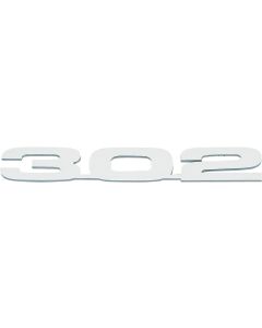 Camaro Hood Emblems, "302", Cowl, Stainless Steel, 1967-1969