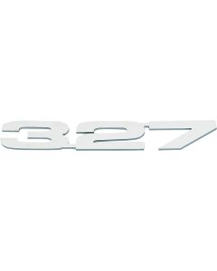 Camaro Hood Emblems, "327", Cowl, Stainless Steel, 1967-1969