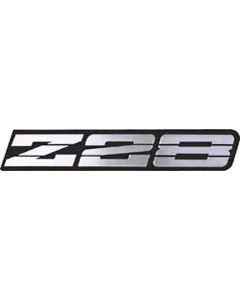 Camaro Rocker Panel Emblem, Z28, Silver, 1991-1992
