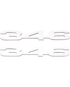 Camaro Emblems, 346 (LS1 & LS6), Stainless Steel, 1970-1974