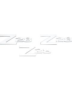 Camaro Emblems, Fender, Z28, Stainless Steel, 1970-1974