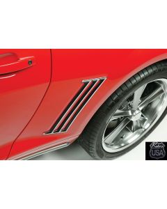 Camaro Chrome Quarter Panel Side Louvers, 2010-2013
