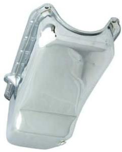 Camaro Engine Oil Pan, Small Block, With Passenger Side Dipstick, Chrome, 1980-1984