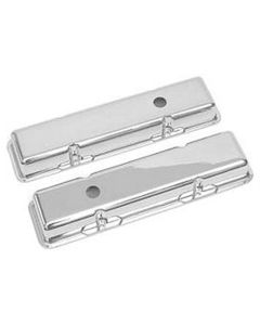 Camaro Valve Covers, Small Block, Short, Chrome, 1970-1985