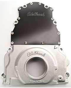 Camaro Timing Chain Cover, Two-Piece, Aluminum, Edelbrock, 1998-2002