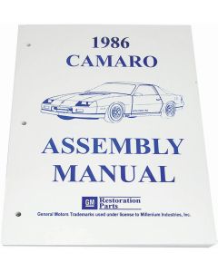 Camaro Factory Assembly Manual, 1986