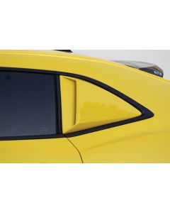 Camaro Quarter Window Scoops, With Black Vinyl Inserts, 2010-2014
