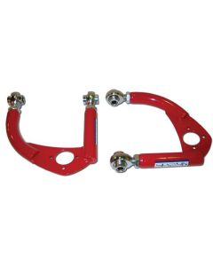 Camaro Front Upper Control Arms, Tubular, Red, With Rod Ends, 1993-2002