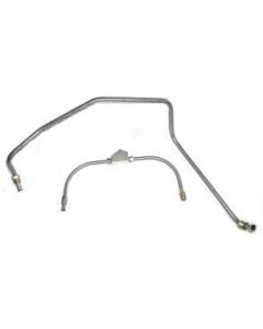 1970-72 Camaro Fuel Line Set, Fuel Pump Line To Carburetor, 350ci/300hp, Zinc Coated Steel, 3 Piece